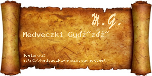 Medveczki Győző névjegykártya