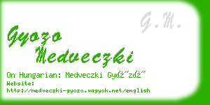 gyozo medveczki business card
